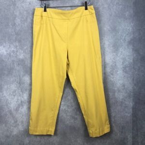 Soft Surroundings Pull On Pants Medium Petite Yellow Cottagecore Beachy Softcore
